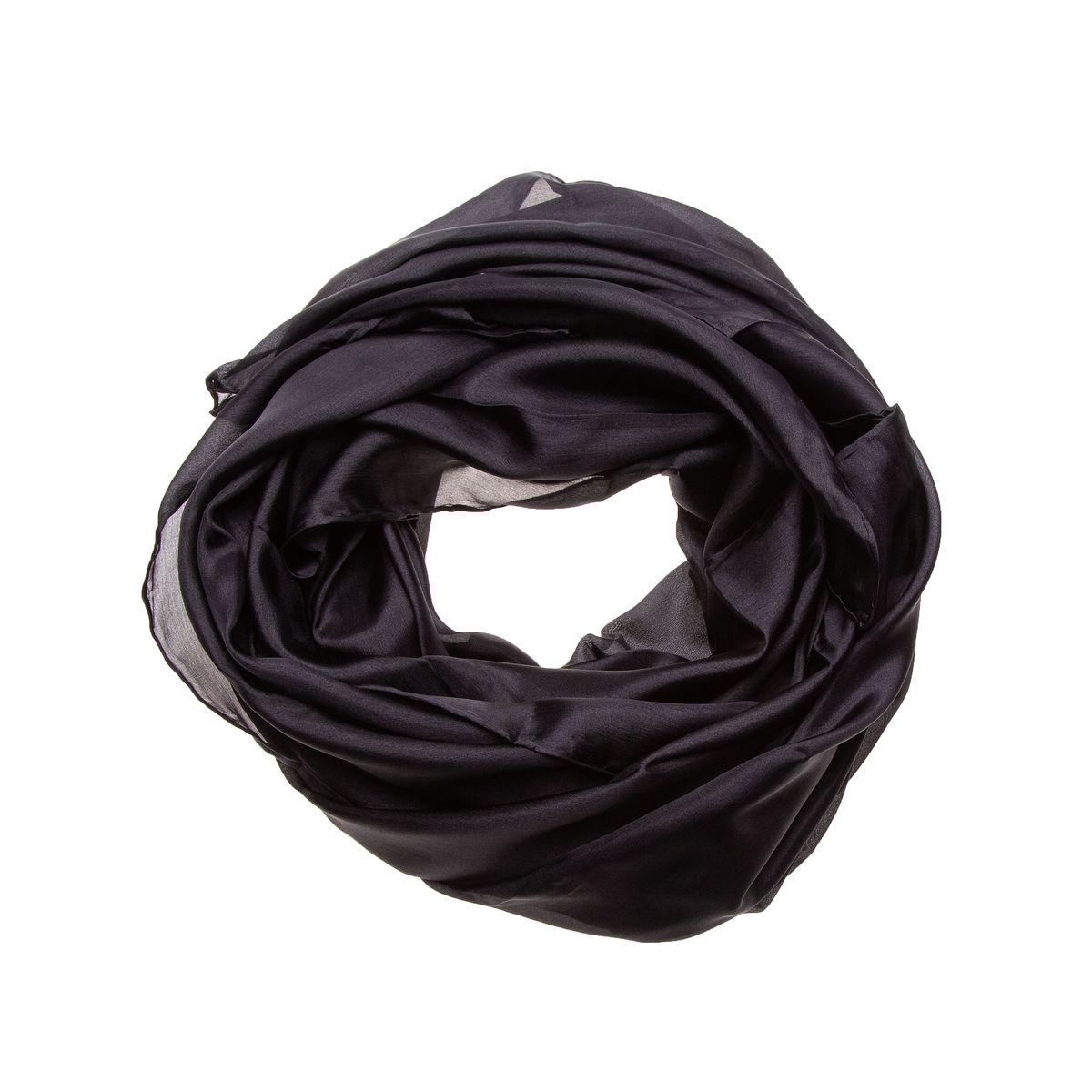Schwarzer Seidenschal Groß Rechteckig