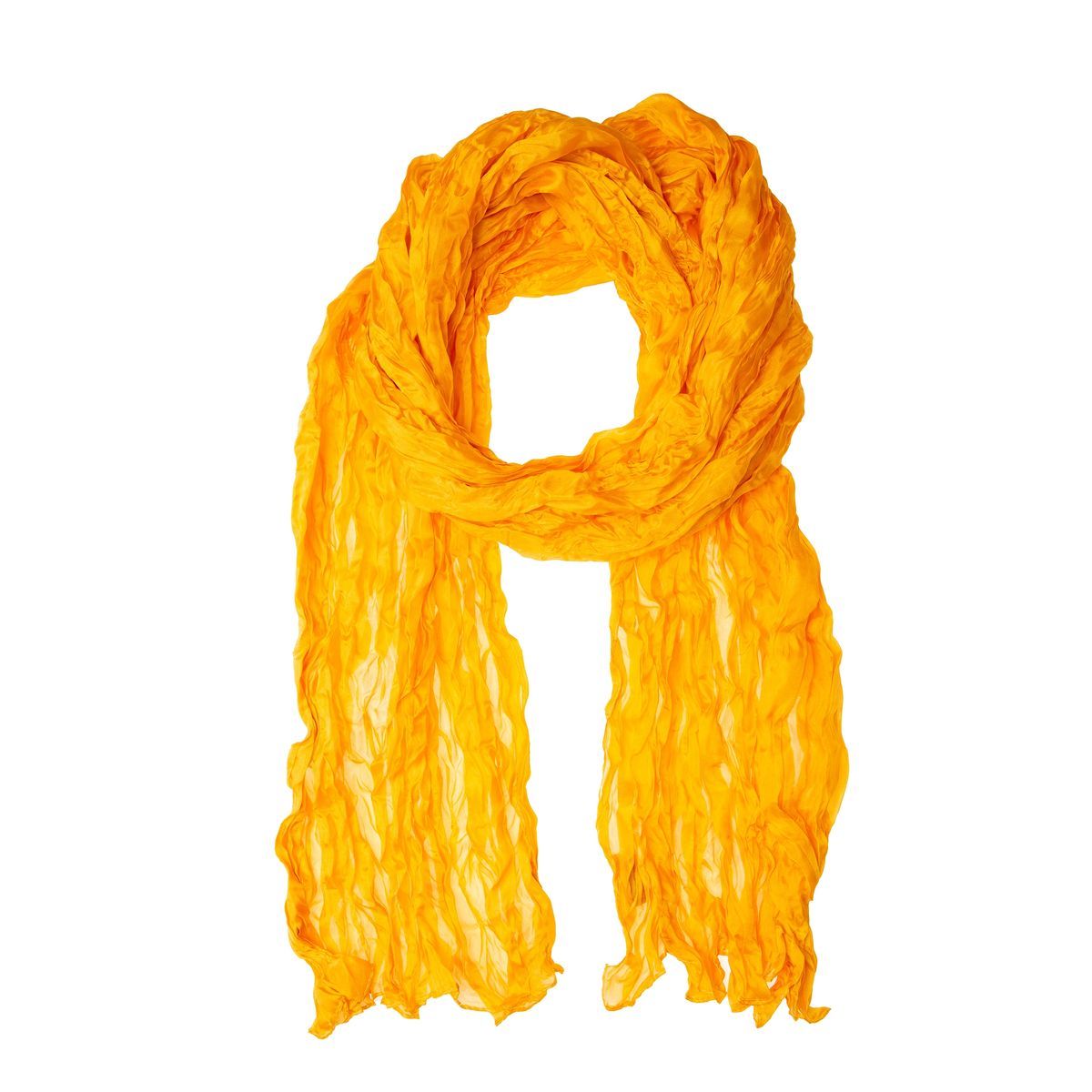 Crinkle Seidenschal in Gelb
