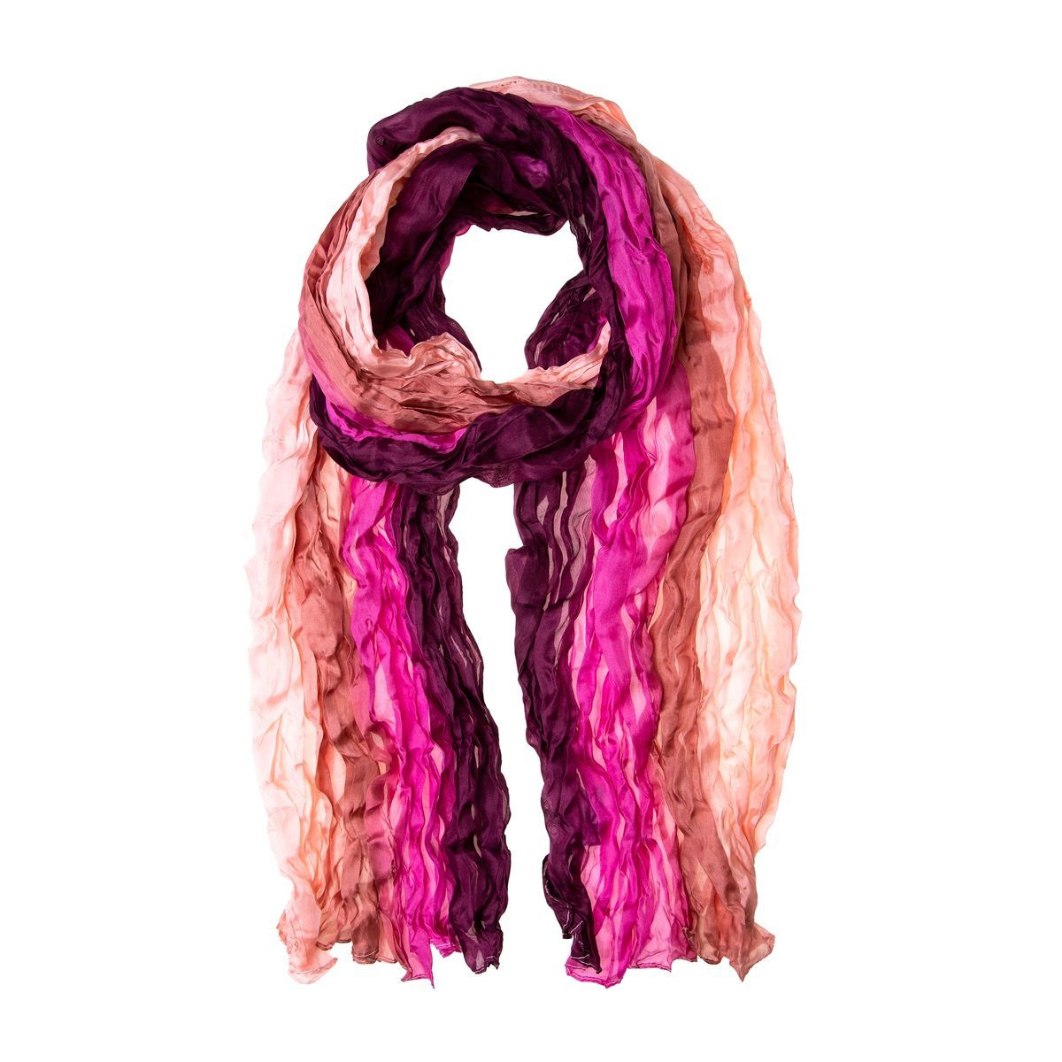 Verlauf Knitter Seidenschal Tuch