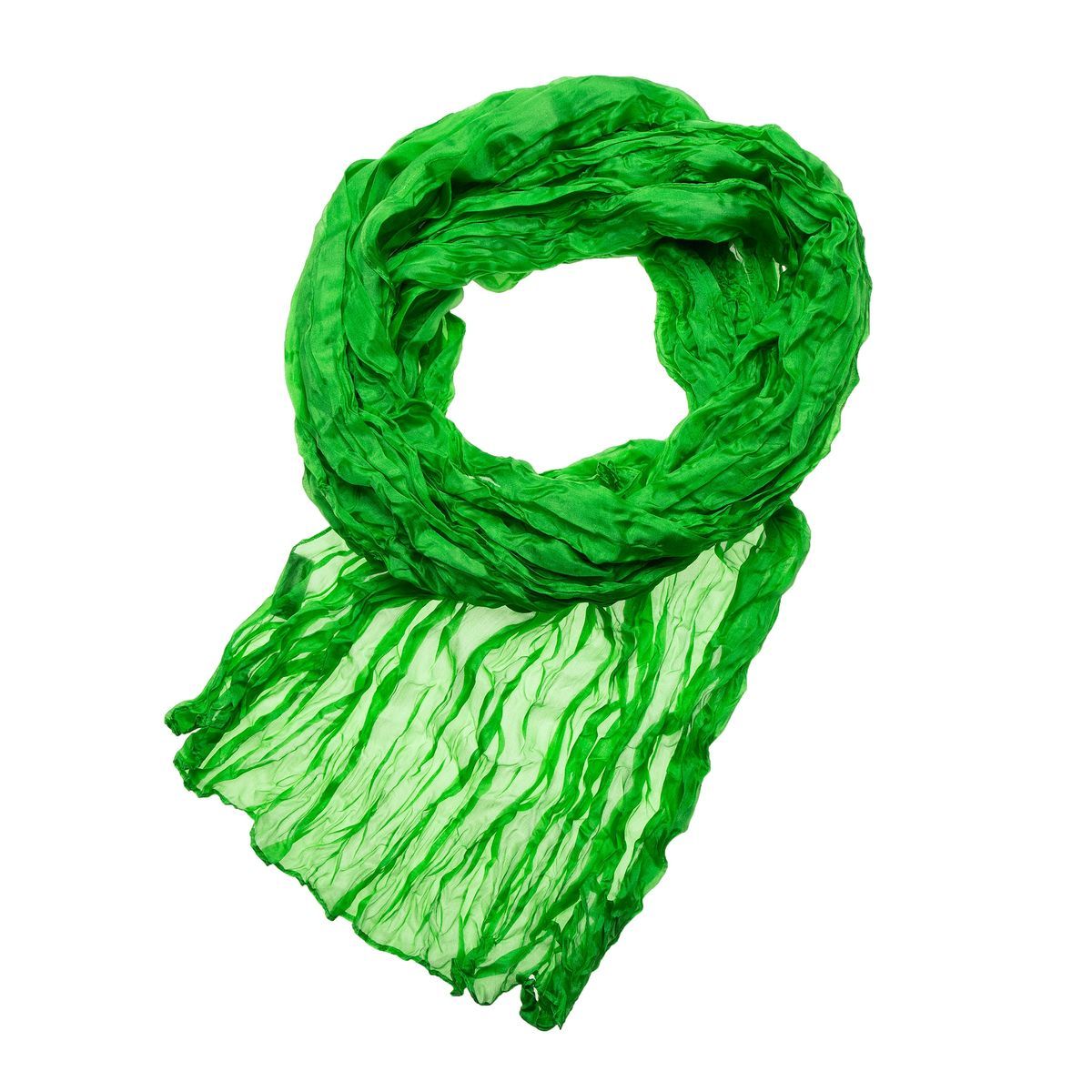 Seidenschal mit Knitterstruktur