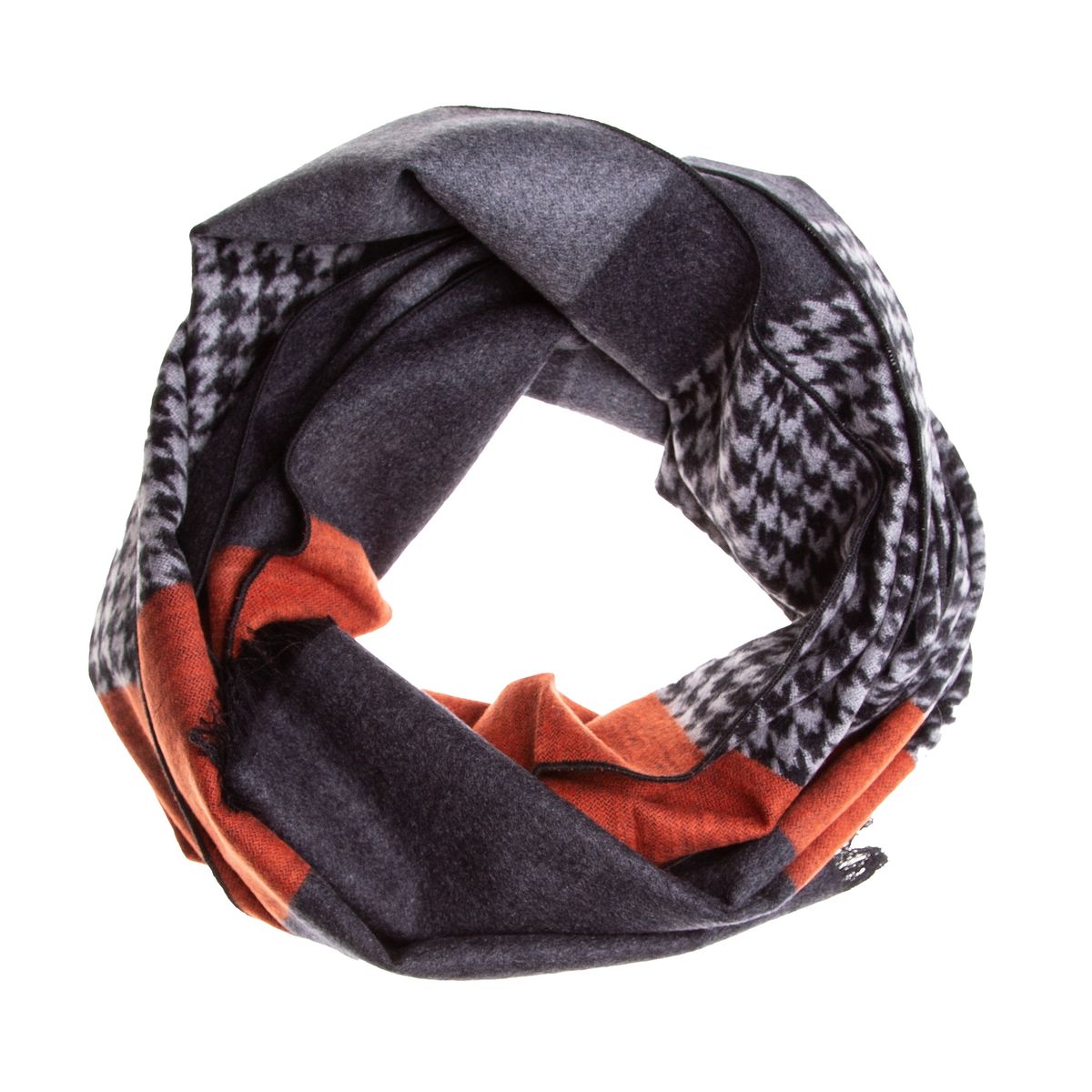 Seidenschal Flanell Hahnentritt