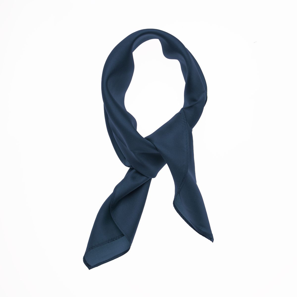 Marineblaues Seidentwill Halstuch Nickituch