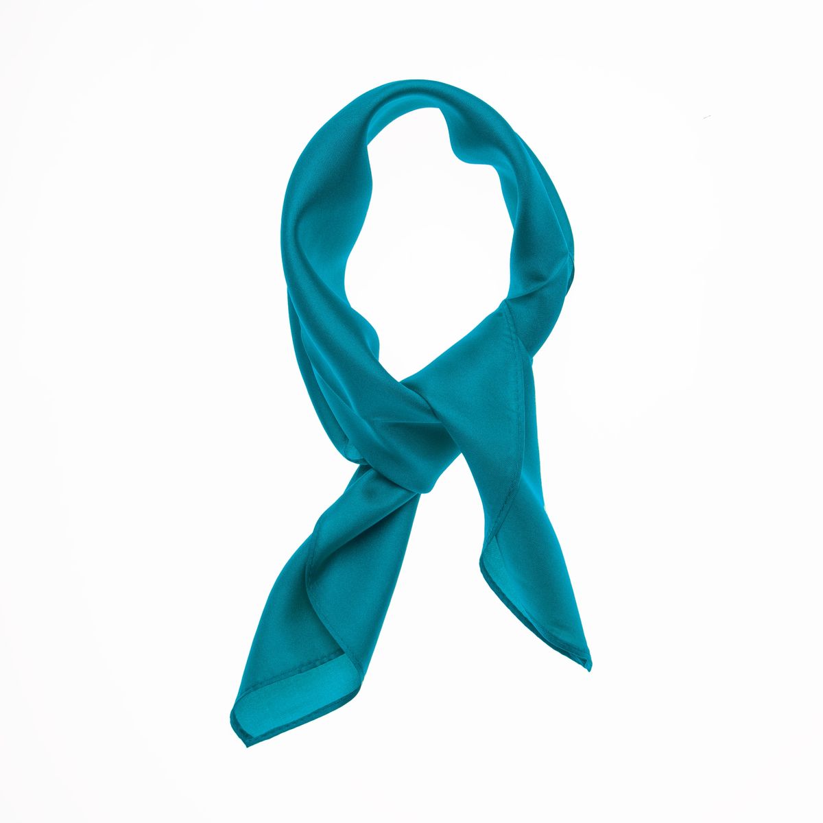 Petrol Seiden Twill Nickituch Halstuch