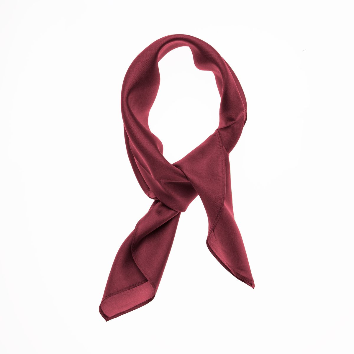 Einfarbiges Seidentwill Nickituch