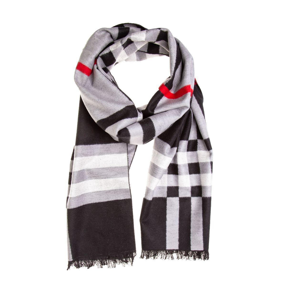 Schal aus kariertem Seidenflanell