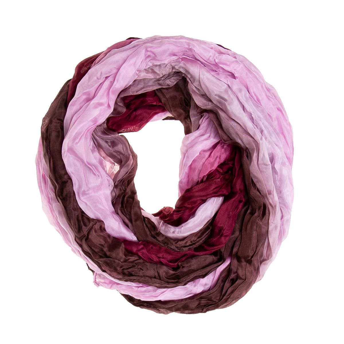 Seidenschal mit Knitteroptik Farbverlauf