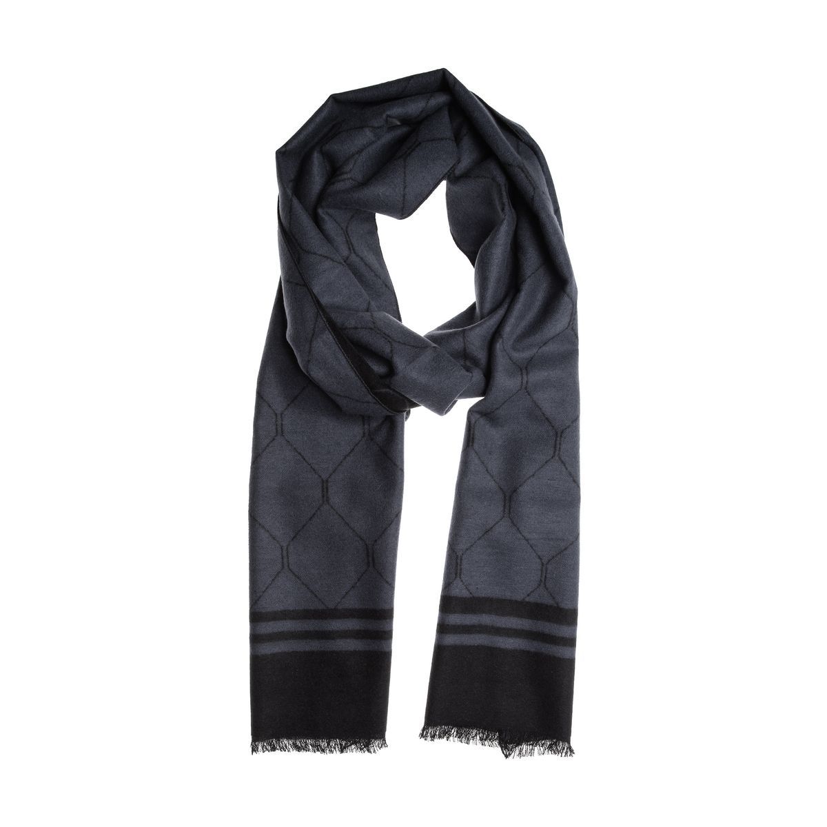 Seidenschal mit geometrischem Diamantenmuster