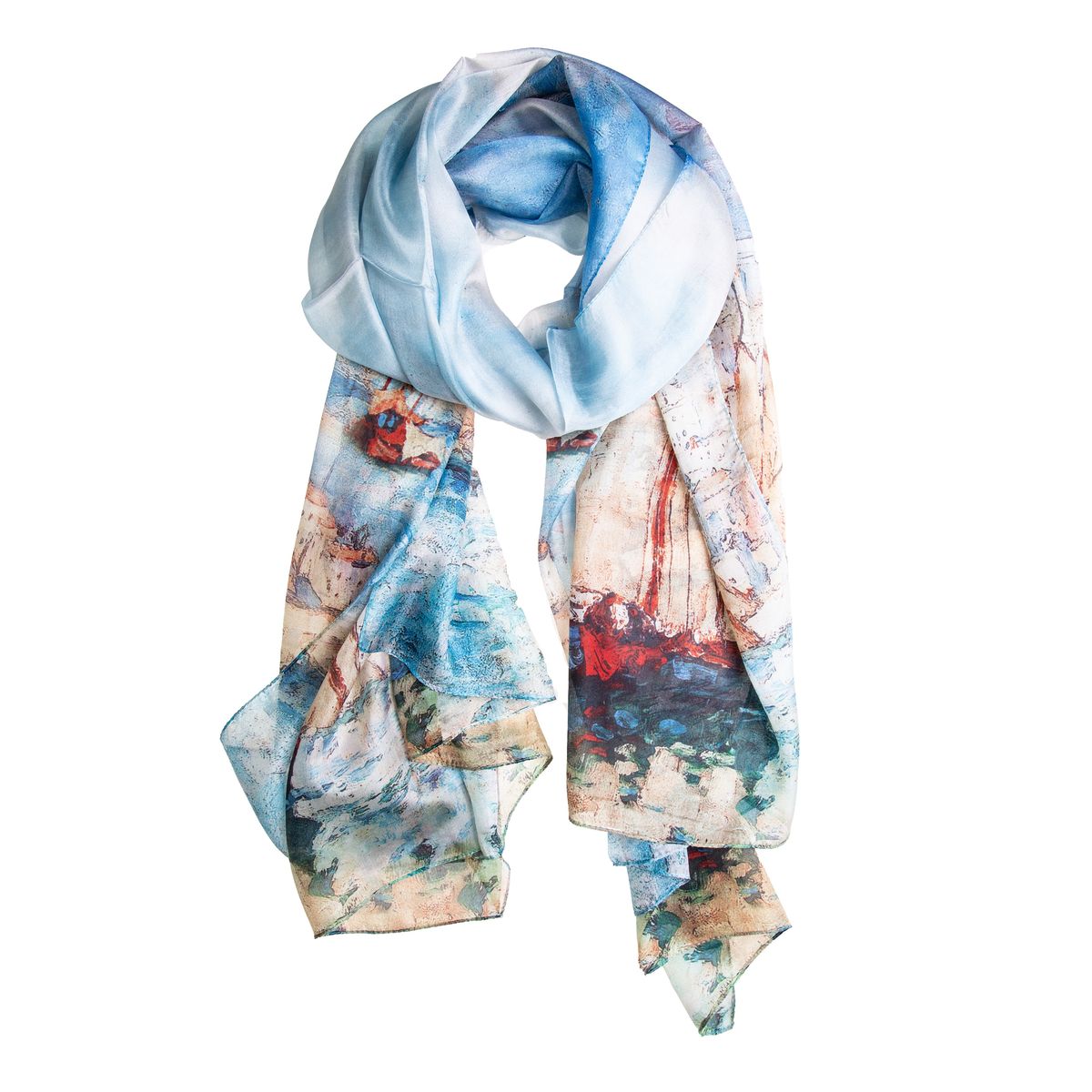 Maritimer Stadtschaft Chiffon Schal