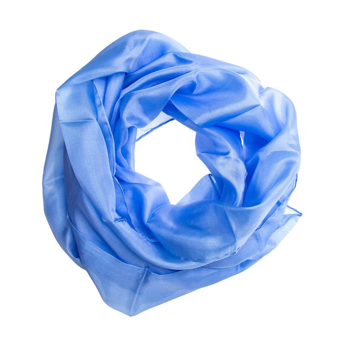 Hellblauer Seidenschal Stola