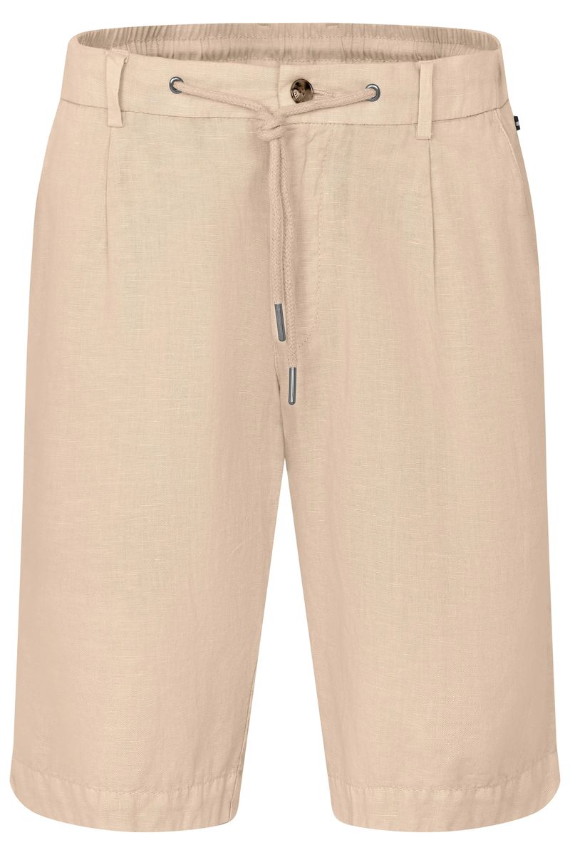 Ecrufarbene Bermuda-Shorts aus Leinen-Baumwollmischung