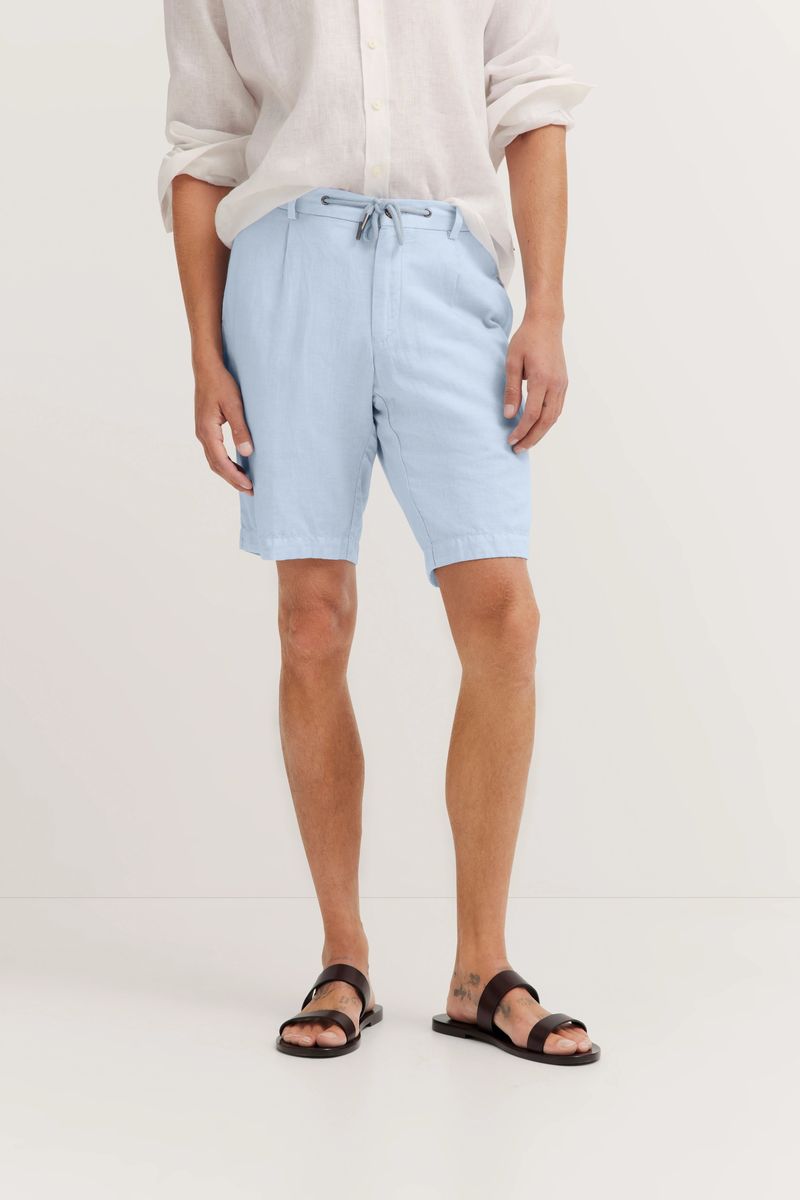 Bermuda-Shorts aus lockerem Leinenmischgewebe
