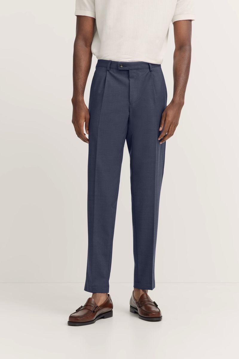 Bundfaltenhose aus Stretch Cool Wool