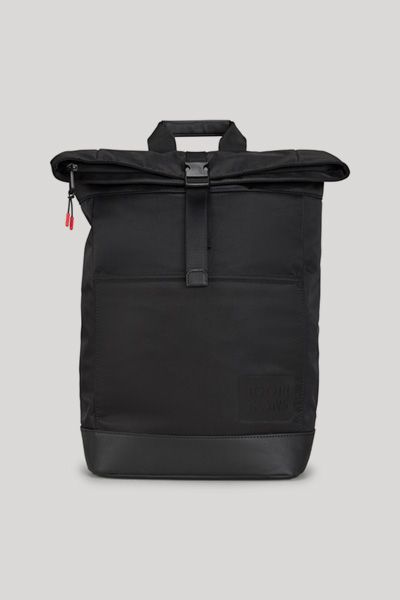 Martano Tessuto Otis Schwarzer Roll-Top Rucksack Funktionales Design