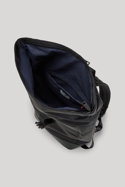 Martano Tessuto Otis Schwarzer Roll-Top Rucksack Funktionales Design