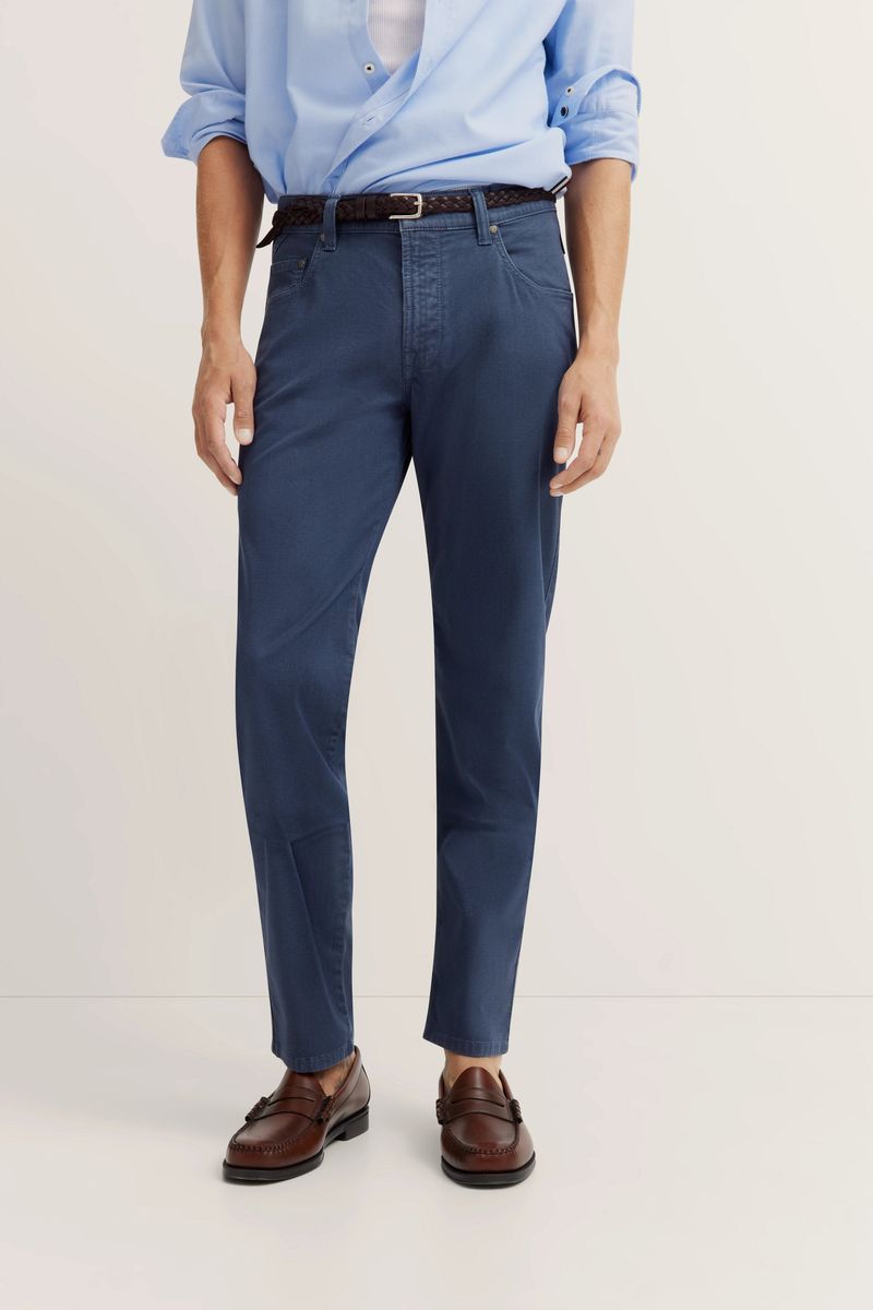 Stretch Baumwoll-Chinos mit Taschen