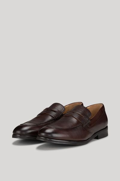 Joop! Estate Kleitos Braune Penny Loafer aus Leder Slip-on Schuhe