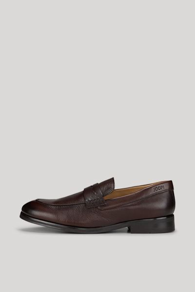 Joop! Estate Kleitos Braune Penny Loafer aus Leder Slip-on Schuhe