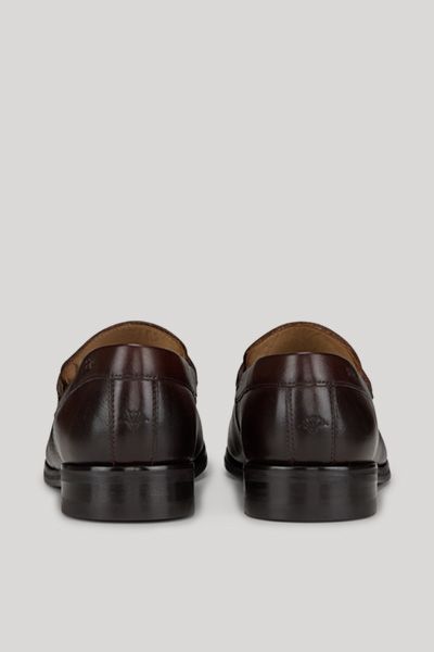 Joop! Estate Kleitos Braune Penny Loafer aus Leder Slip-on Schuhe