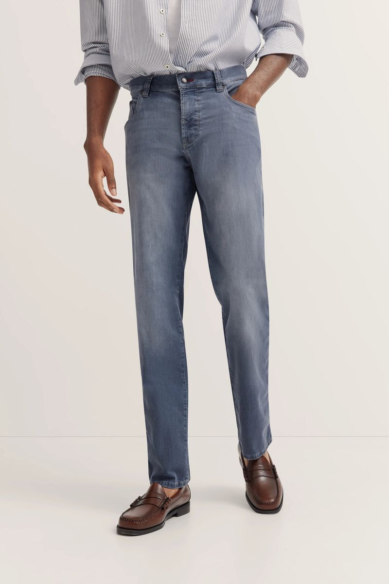 Stretch-Jeanshosen in Grau gewaschen