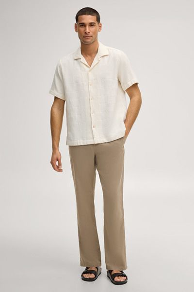 Lässige Leinenhose mit Kordelzug