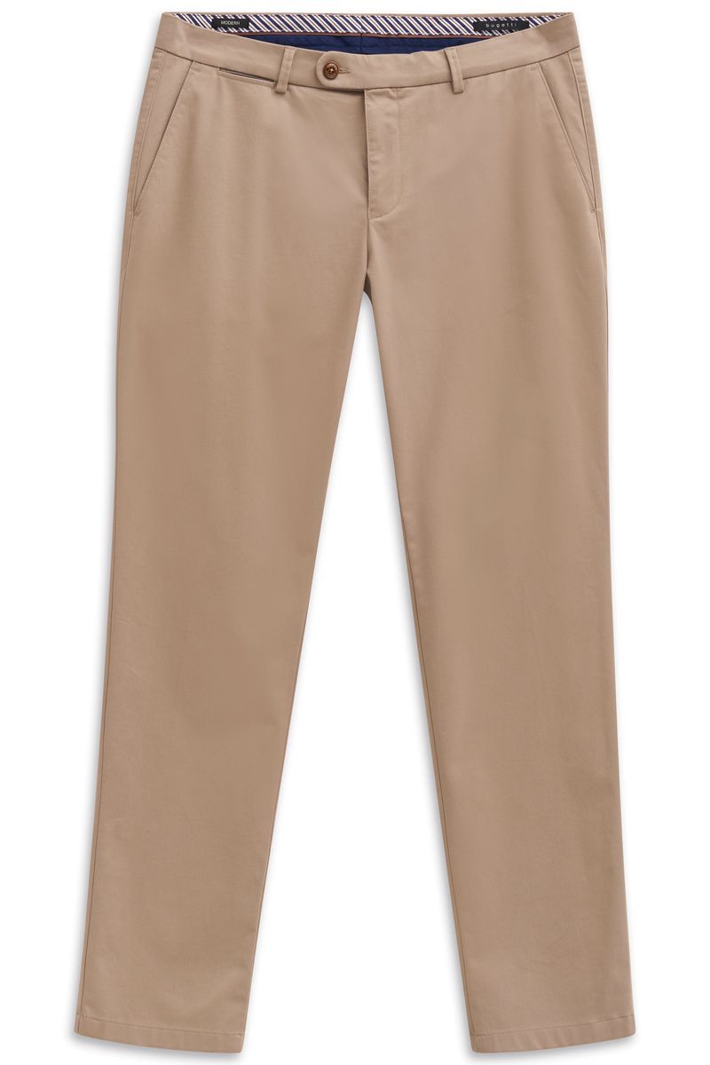 Klassische beige Flatfront-Hose