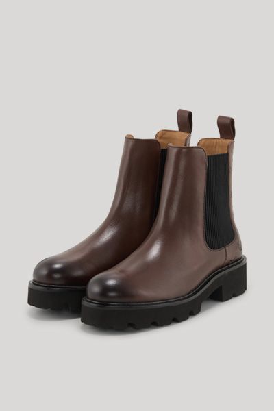 Bogner Chelsea Boots Unico Stampa Mariana dunkelbraunes Leder