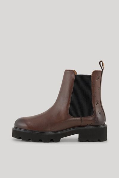 Bogner Chelsea Boots Unico Stampa Mariana dunkelbraunes Leder