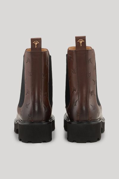 Bogner Chelsea Boots Unico Stampa Mariana dunkelbraunes Leder