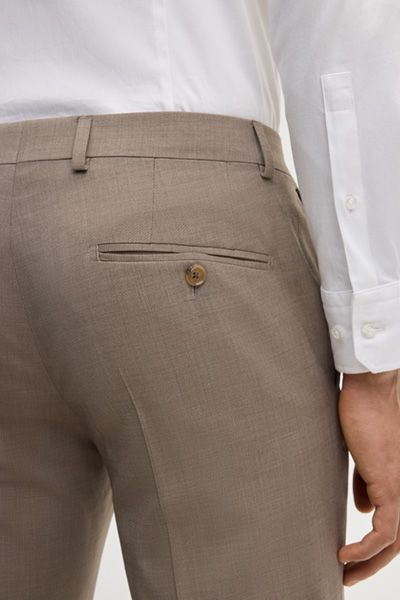 Beige Anzughose aus Wollmischung