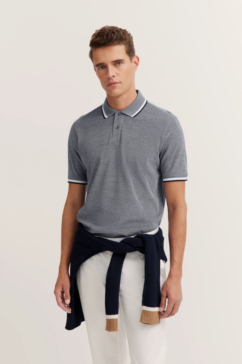 Piqué Baumwoll-Poloshirt