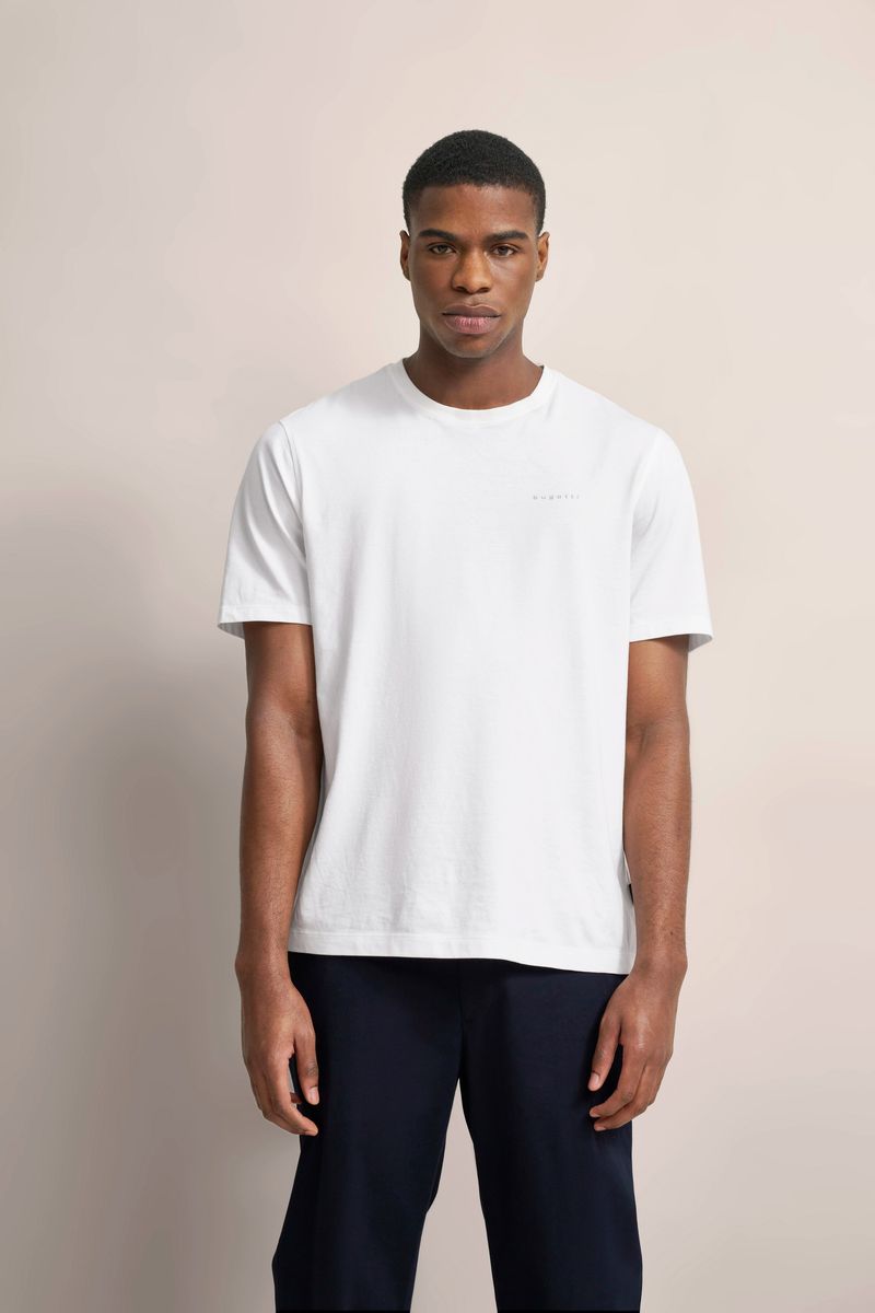 Klassisches Rundhals Baumwoll-T-Shirt