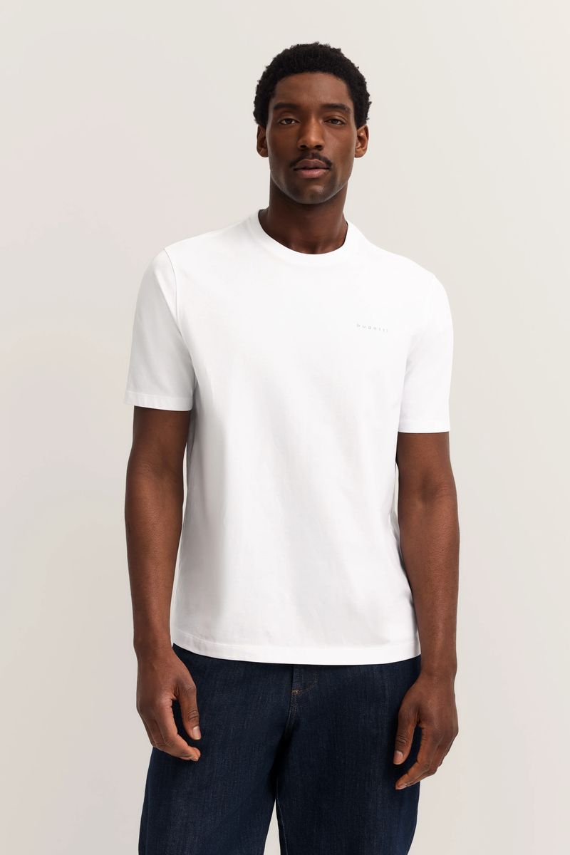 Klassisches Rundhals Baumwoll-T-Shirt