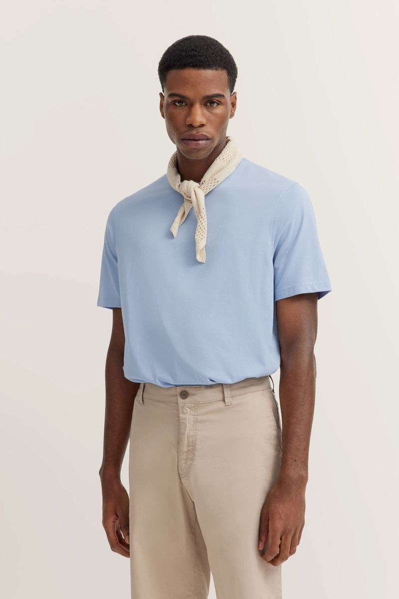 Klassisches Baumwoll-T-Shirt mit Rundhalsausschnitt