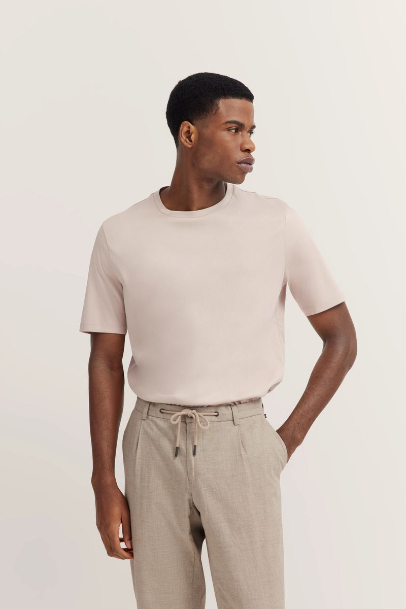 Klassisches Baumwoll-T-Shirt mit Rundhalsausschnitt