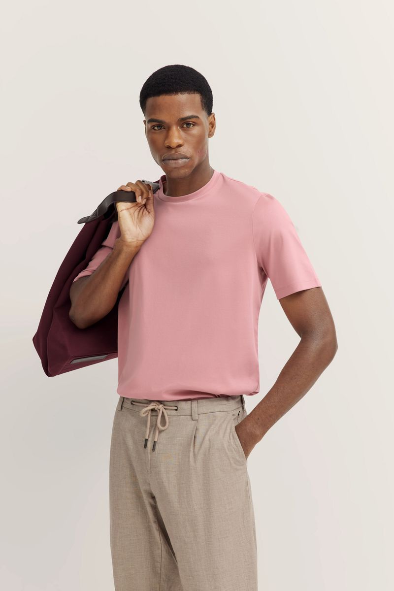 Klassisches Baumwoll T-Shirt mit Rundhalsausschnitt