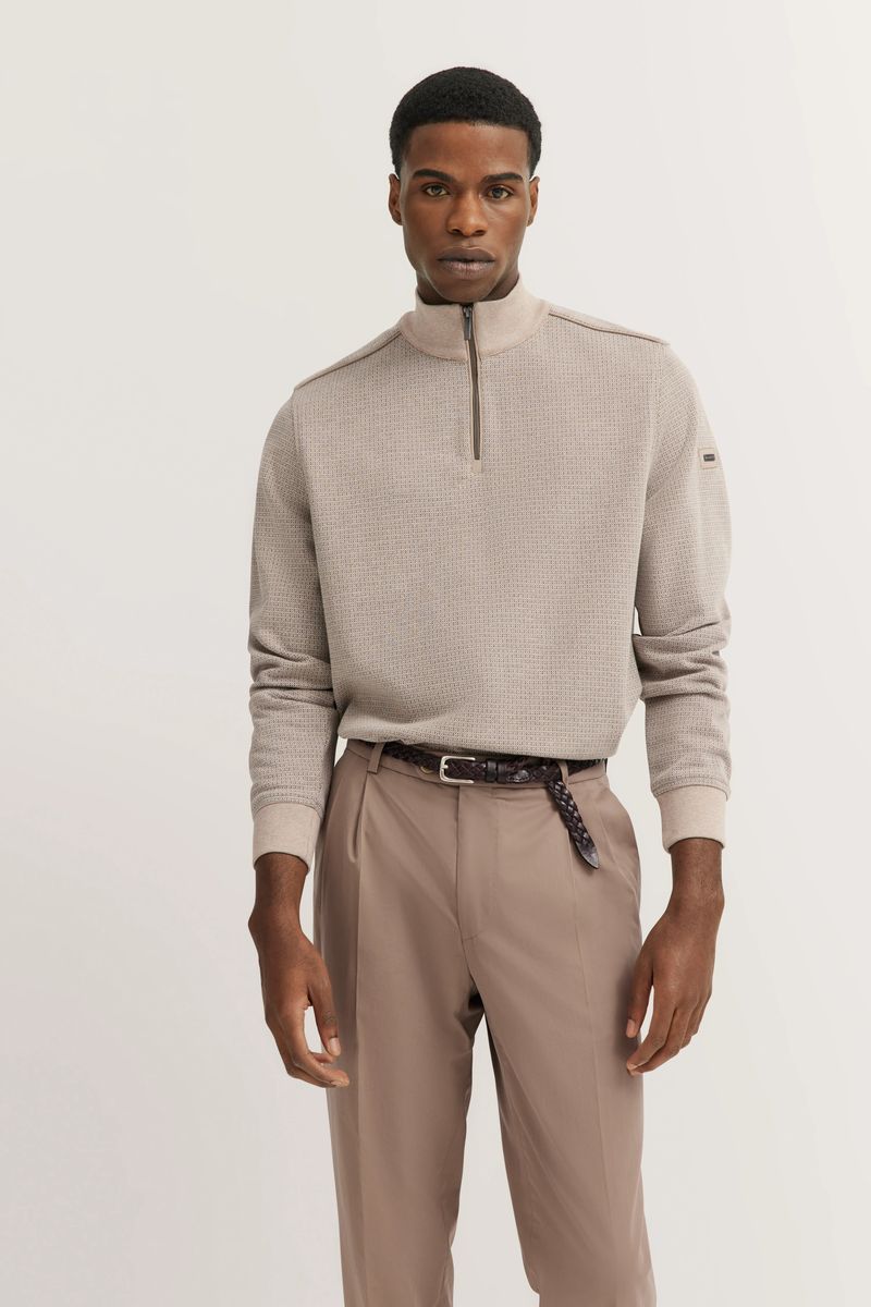 Strukturierter Viertelreißverschluss Troyer