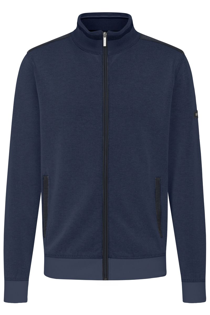 Strickjacke mit Reißverschluss und Stehkragen