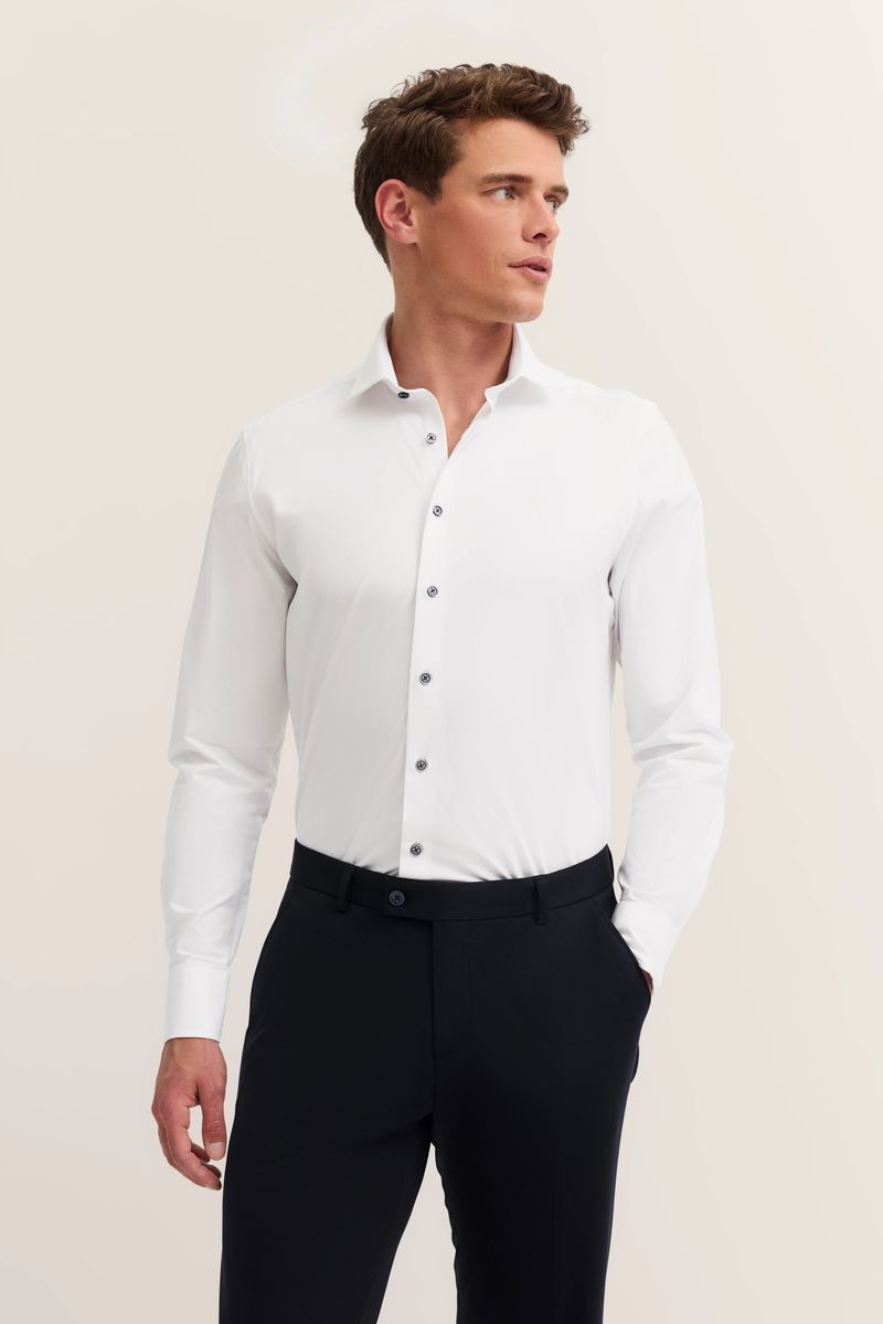 Klassisches Jersey-Hemd mit Knopfleiste