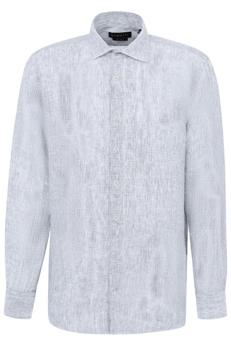 Hellblaues Leinenhemd mit langen Ärmeln