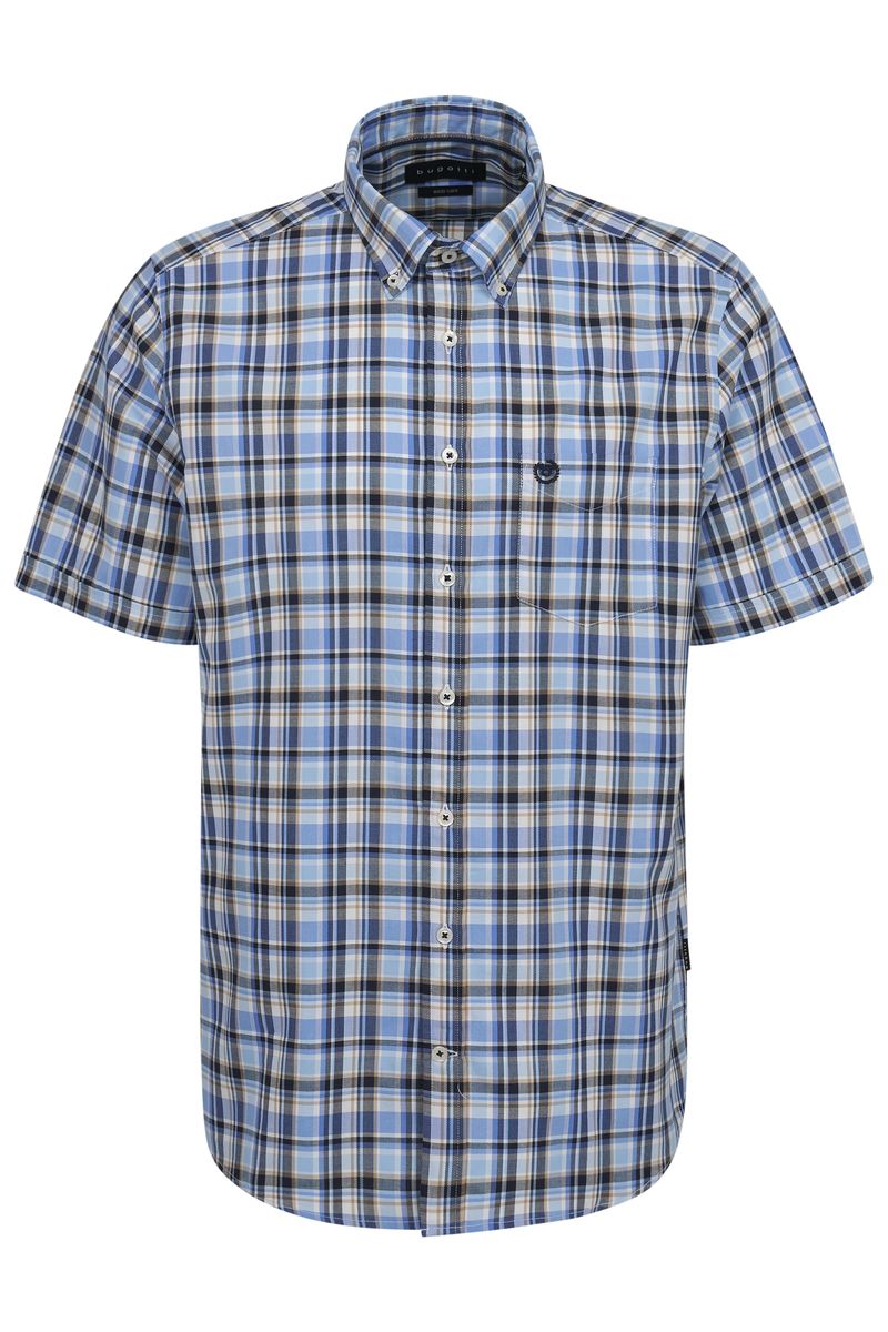 Klassisches kariertes Button-Down-Hemd