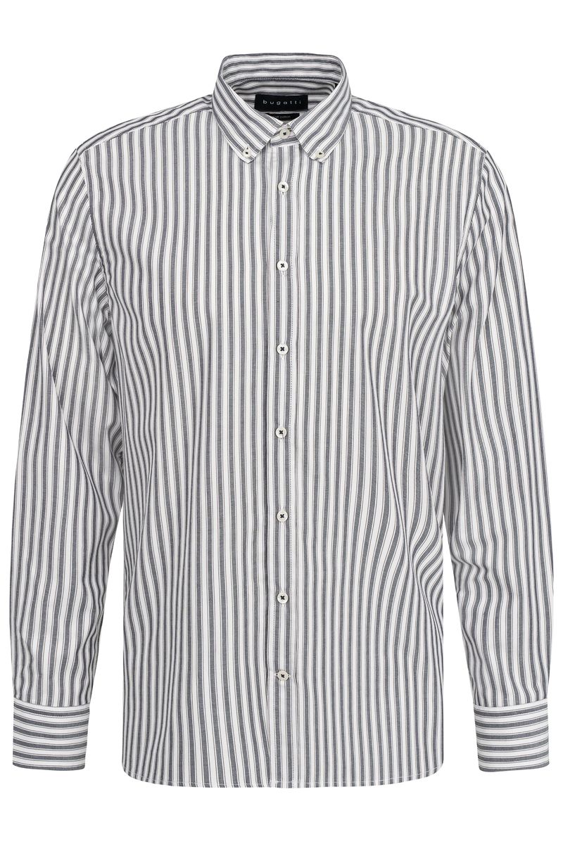 Gestreiftes Langarmhemd mit Knopfleiste