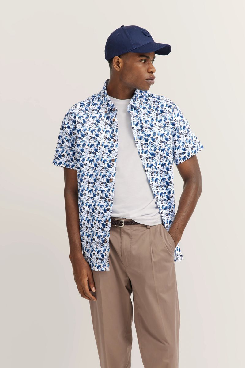 Modernes Satin-Twill Button-Down Hemd