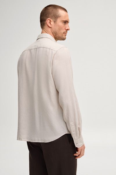 Leinenmix Hemd Mike in Beige