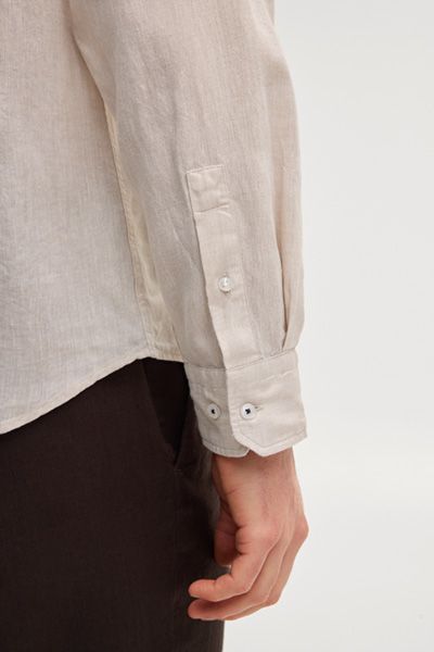 Leinenmix Hemd Mike in Beige