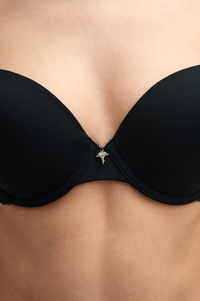 Bogner Beautiful Schwarzer Bügel-BH Nahtlose Jacquard-Optik Träger