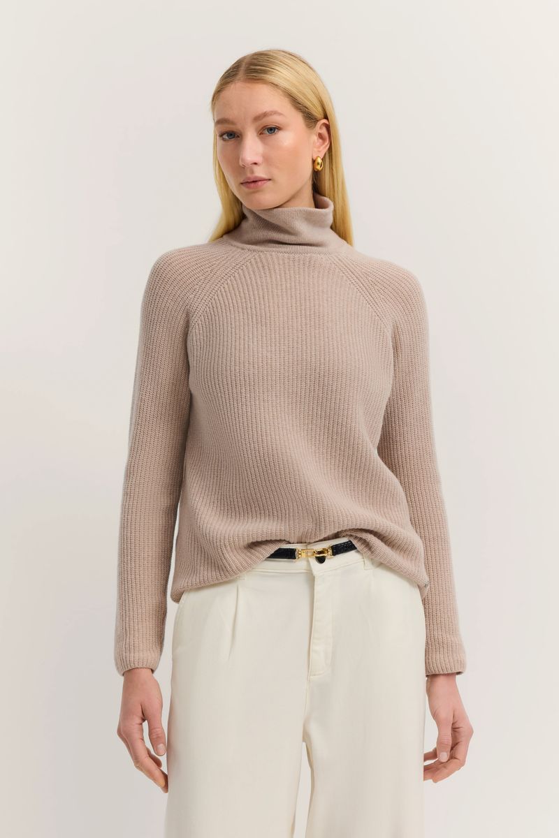 Eleganter Woll-Kaschmir Rollkragenpullover
