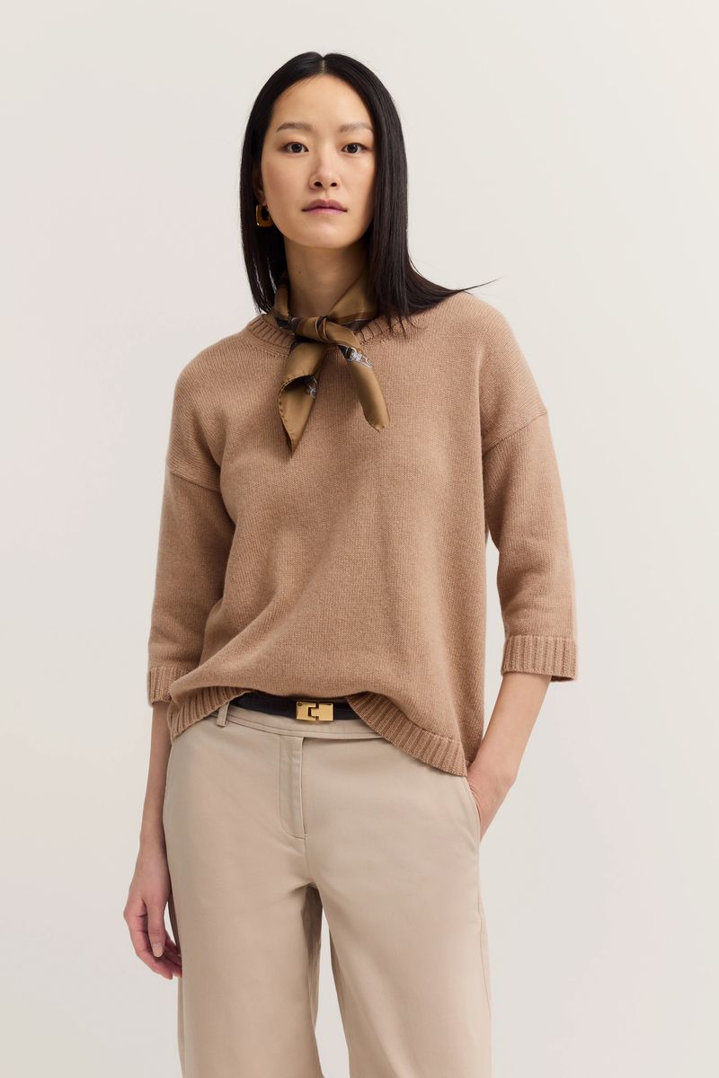 Pullover mit Kaschmir-Mix und lockerer Passform