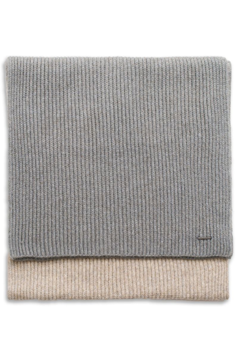 Zweifarbiger Rippstrick Schal