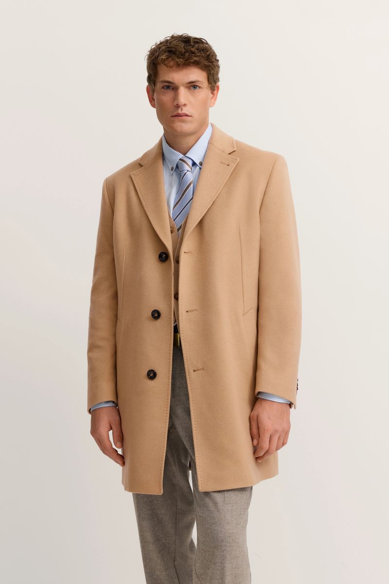 Eleganter Kaschmirmantel mit Knopfleiste