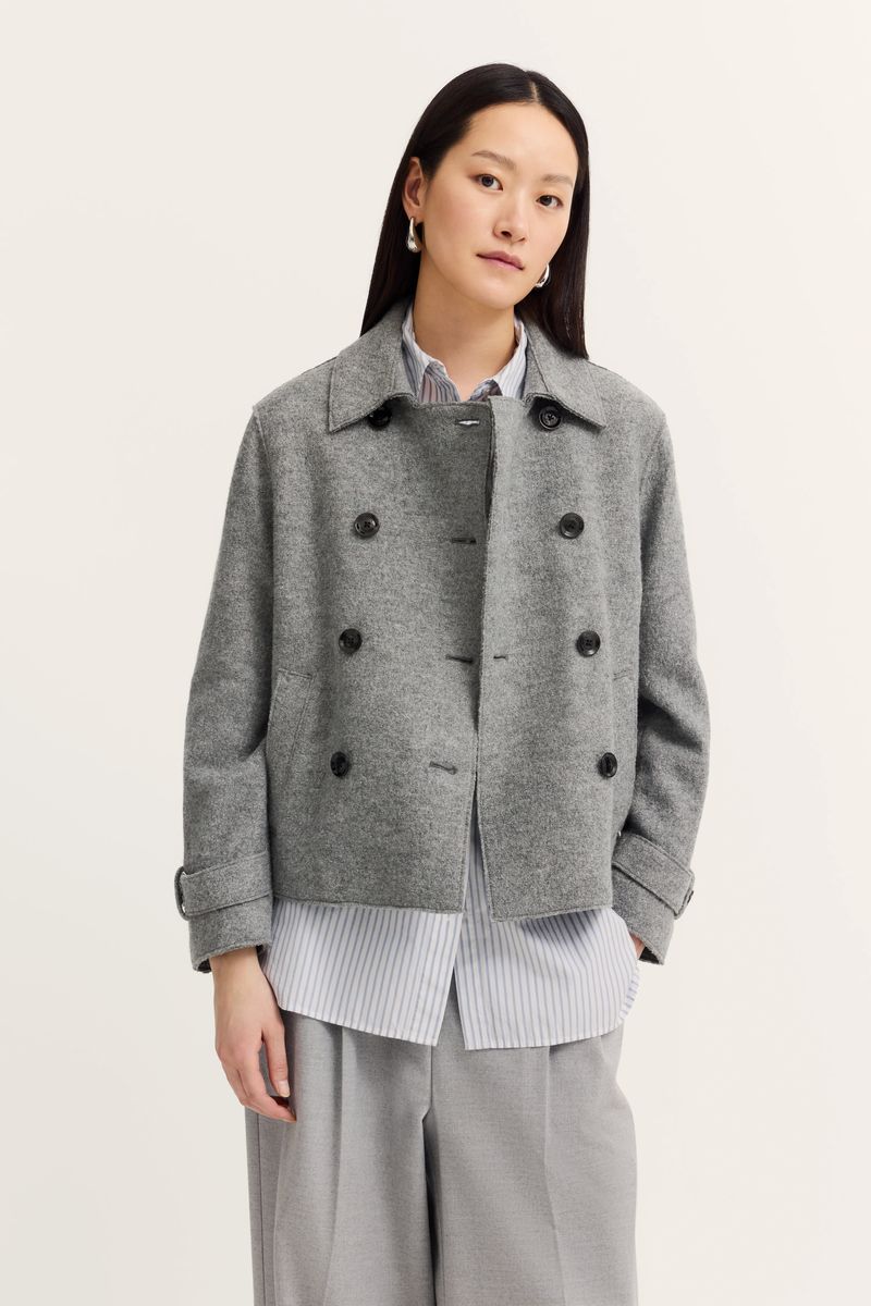 Jacke aus Wollmischung mit Relaxter Passform